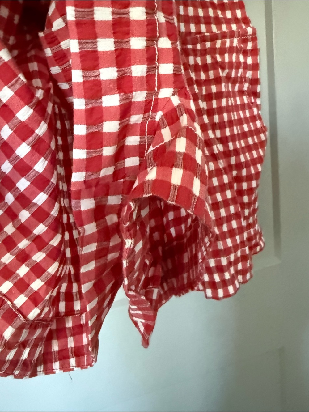 Free People Red Gingham Short Jumpsuit Romper - Picture 7 of 15